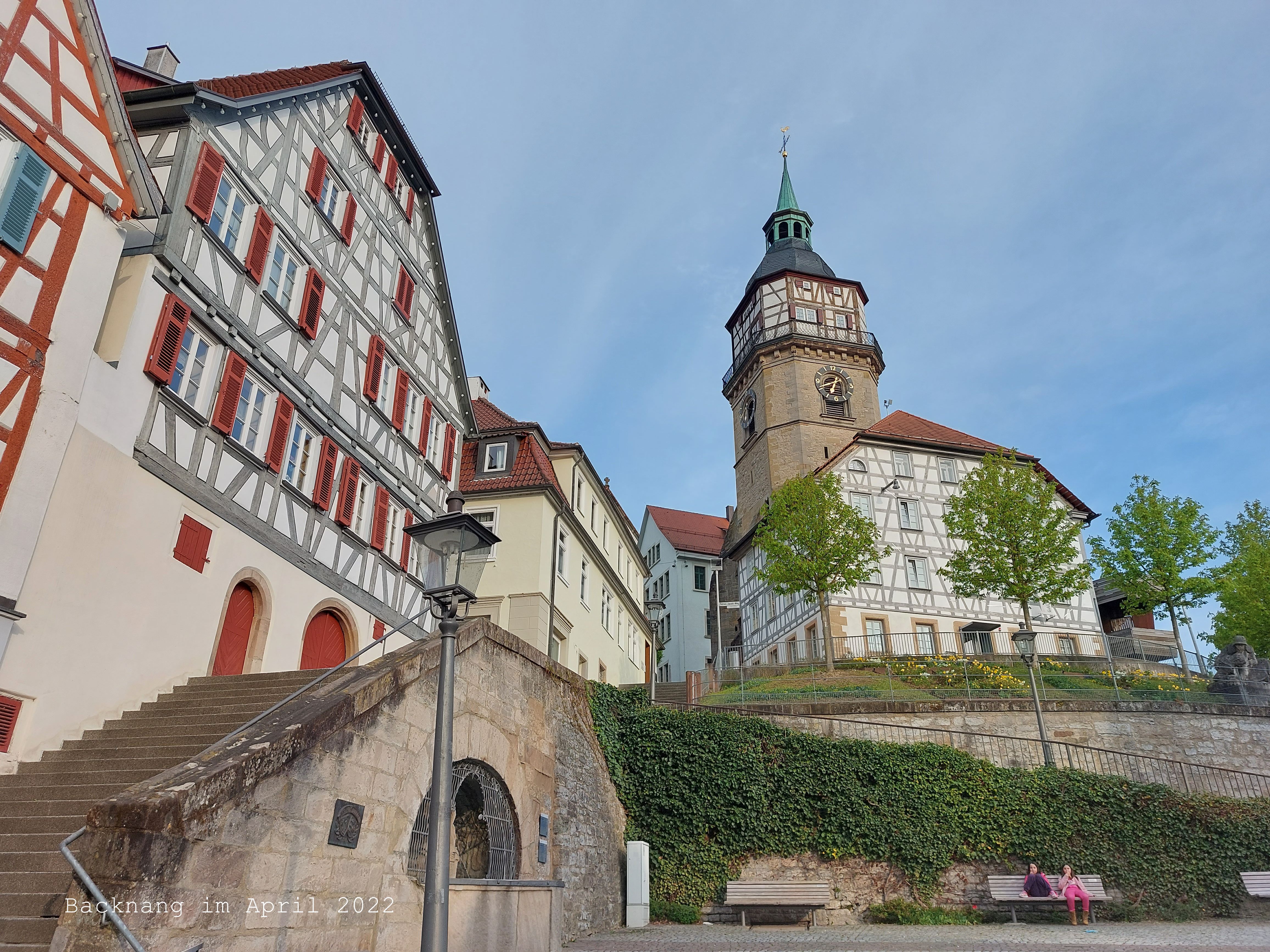 The photo shows the old centre of the town of Backnang in Württemberg, Rems-Murr district.   